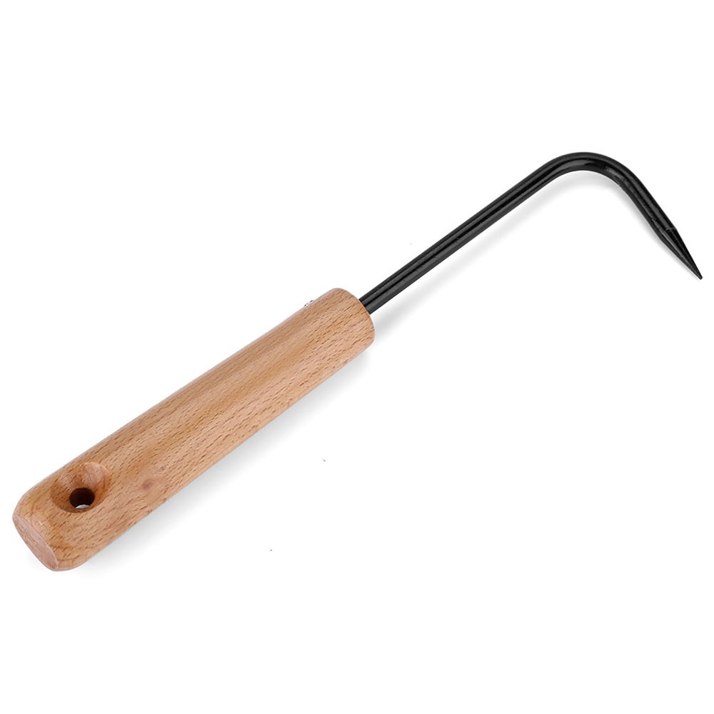Root Hook Tool - Sturdy Iron Bonsai Root Hook Wooden