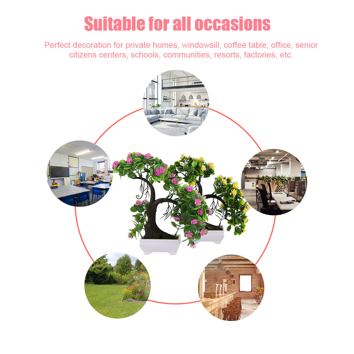 2Pcs Plastic Bonsai Simulation - đánh giá và giá Bonsai Garden Restaurant