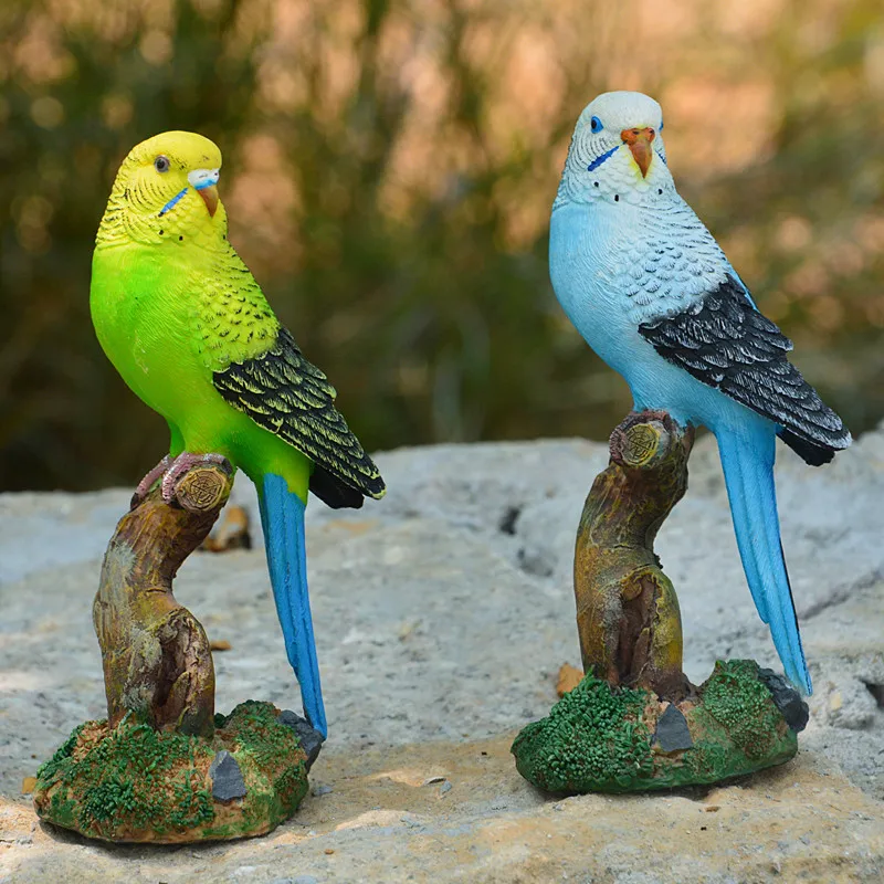 Resin Parrot Statue Ornament O - đánh giá và giá Bonsai Garden Wall